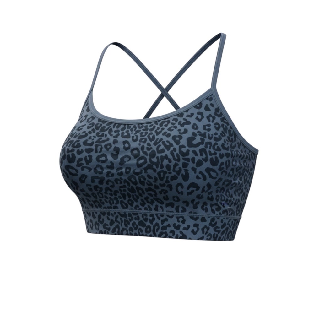 Pink Active Leopard Print Sports Bra Gray Black XXL 158159-QBT